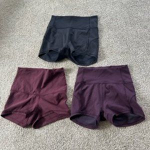 Lululemon spandex shorts LOT OF 3